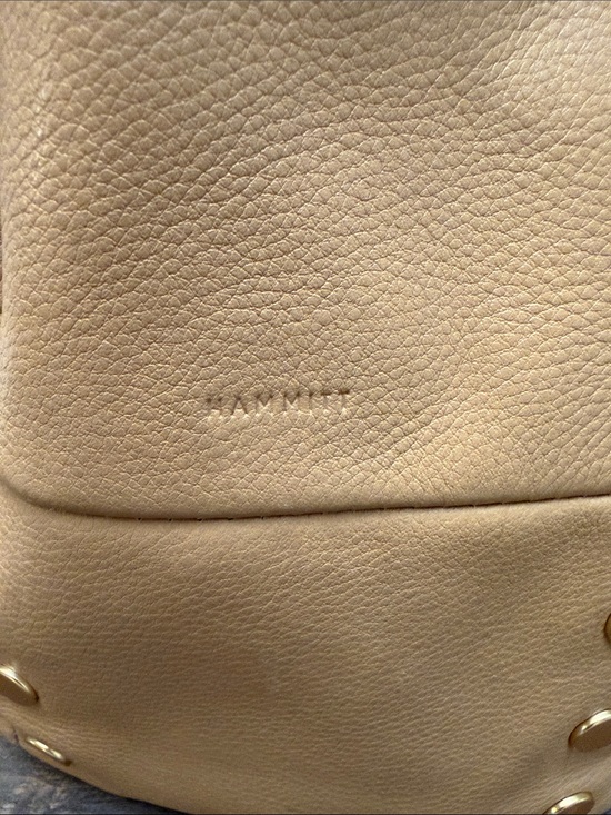 HAMMITT Tan Soft pebbled Leather Hunter Medium backpack gold accents GUC main image 11